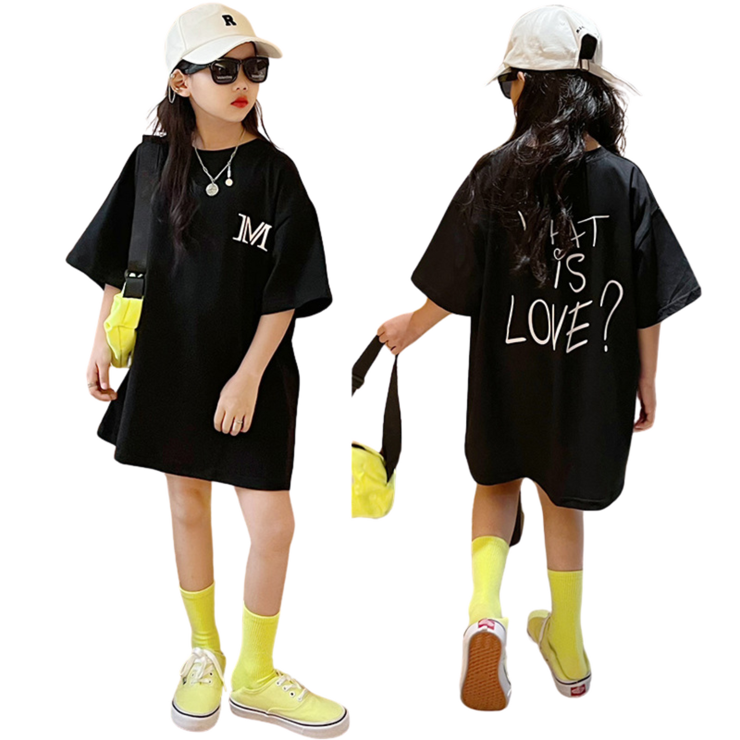 【メール便OK】ロングタイプ レターTシャツワンピース wrw25ss014