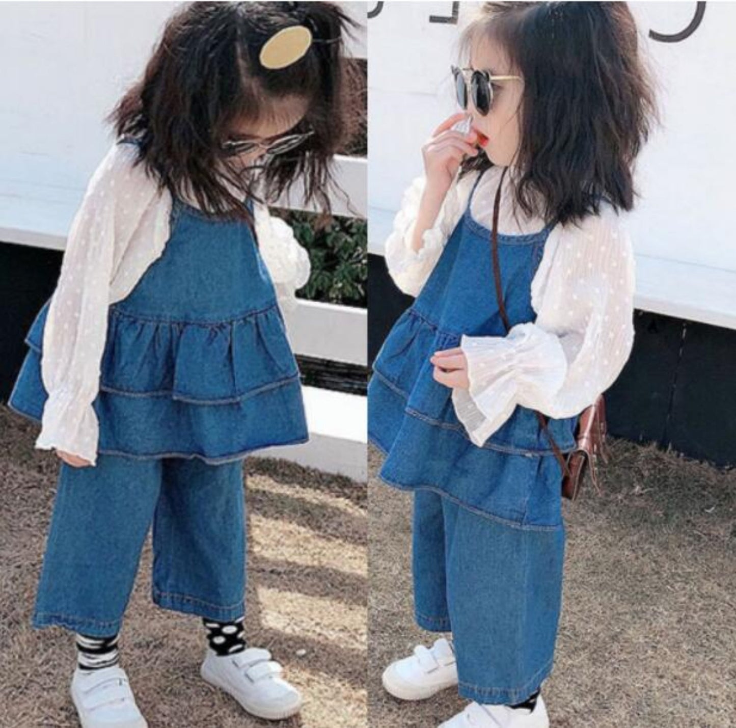 【メール便OK】デニムキャミセットアップ wrw24aw139