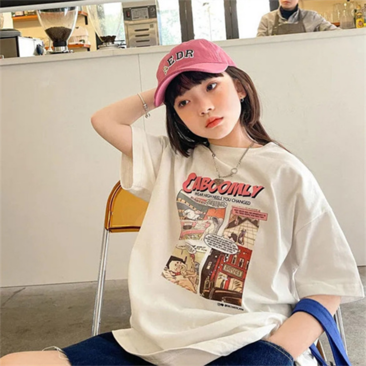 【メール便OK】グラフィックオーバーサイズTシャツ wrw25ss406