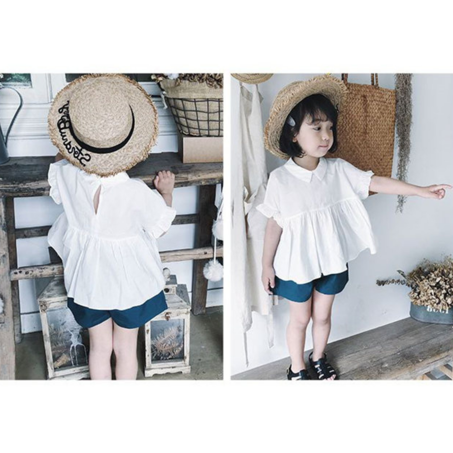 【メール便OK】シャツブラウス ショットパンツセットアップ wrw25ss247