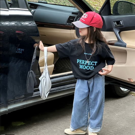 【PERFECT MOOD】英字プリント半袖Tシャツ wrw2062016