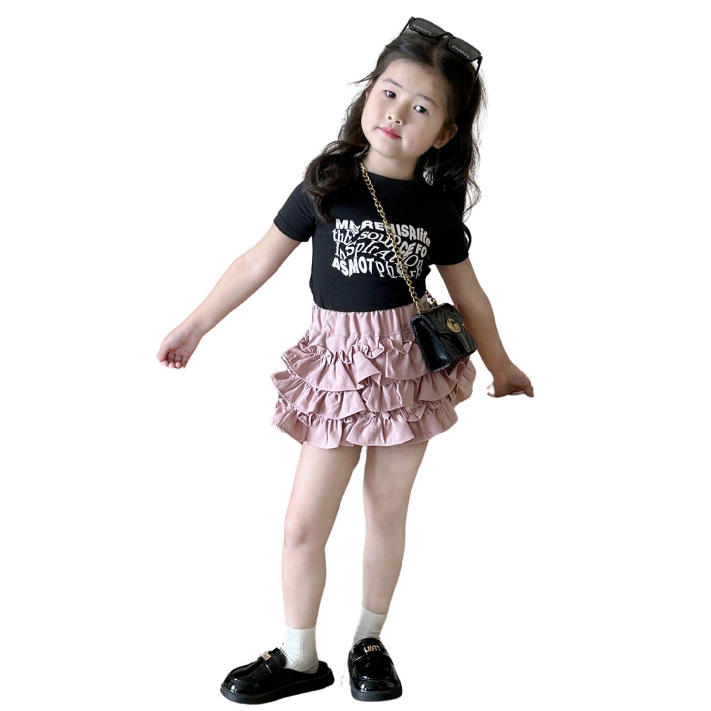 【メール便OK】不規則なアルファベットのプリントの半袖Tシャツ wrw25ss197