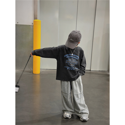 【メール便OK】 ヴィンテージライクなグラフィックスウェットロンT   wrw25sp003