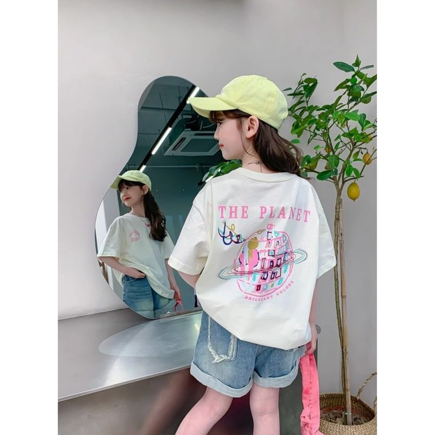 【メール便OK】惑星プリントTシャツ wrw25ss390