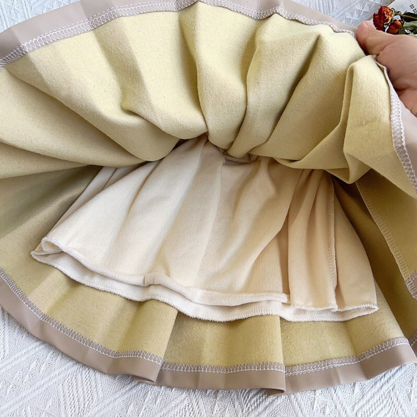 レザー質感プリーツスカート wrw24aw171