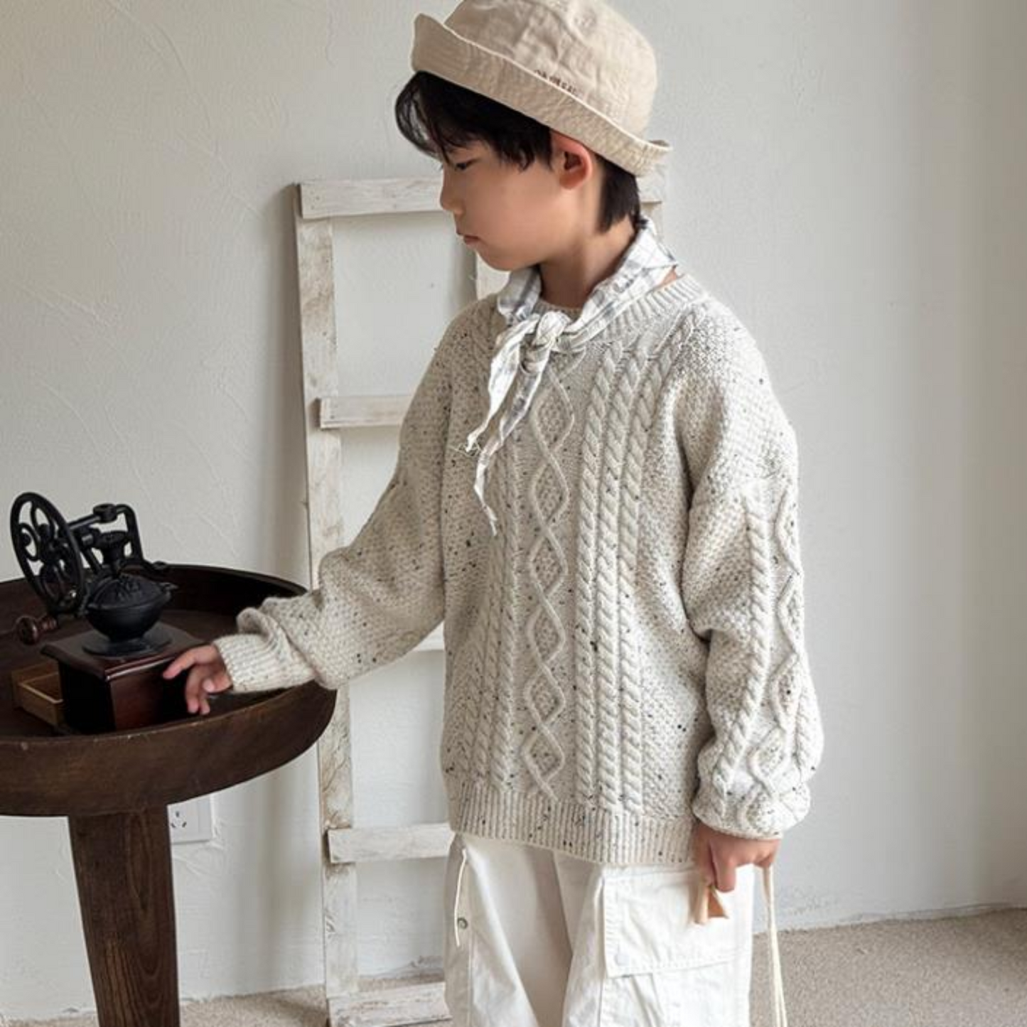 ケーブル編みニットセーター wrw25aw097