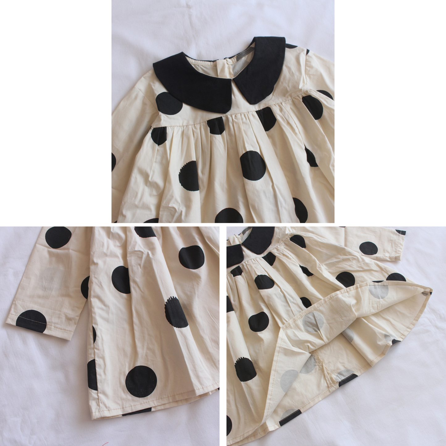 ピーターパン襟x長袖ワンピース wrw24ss306