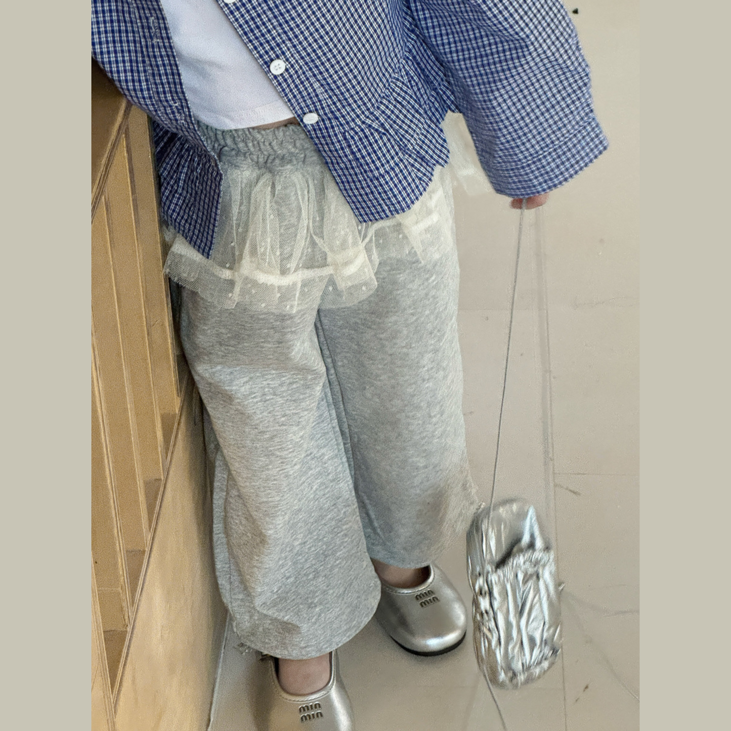 チュール付きスウェットパンツ wrw25sp128