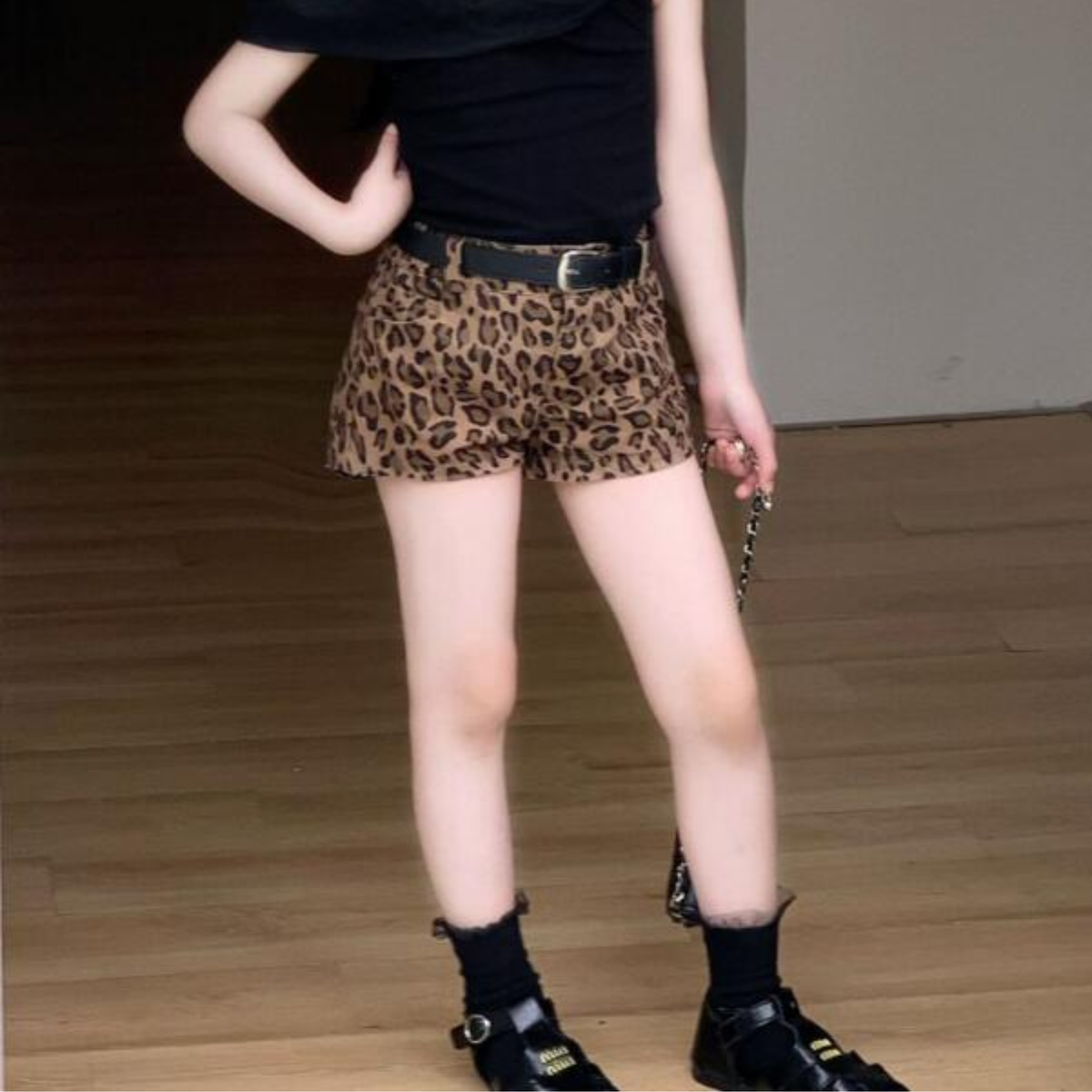 レオパード柄ショートパンツ wrw1102196