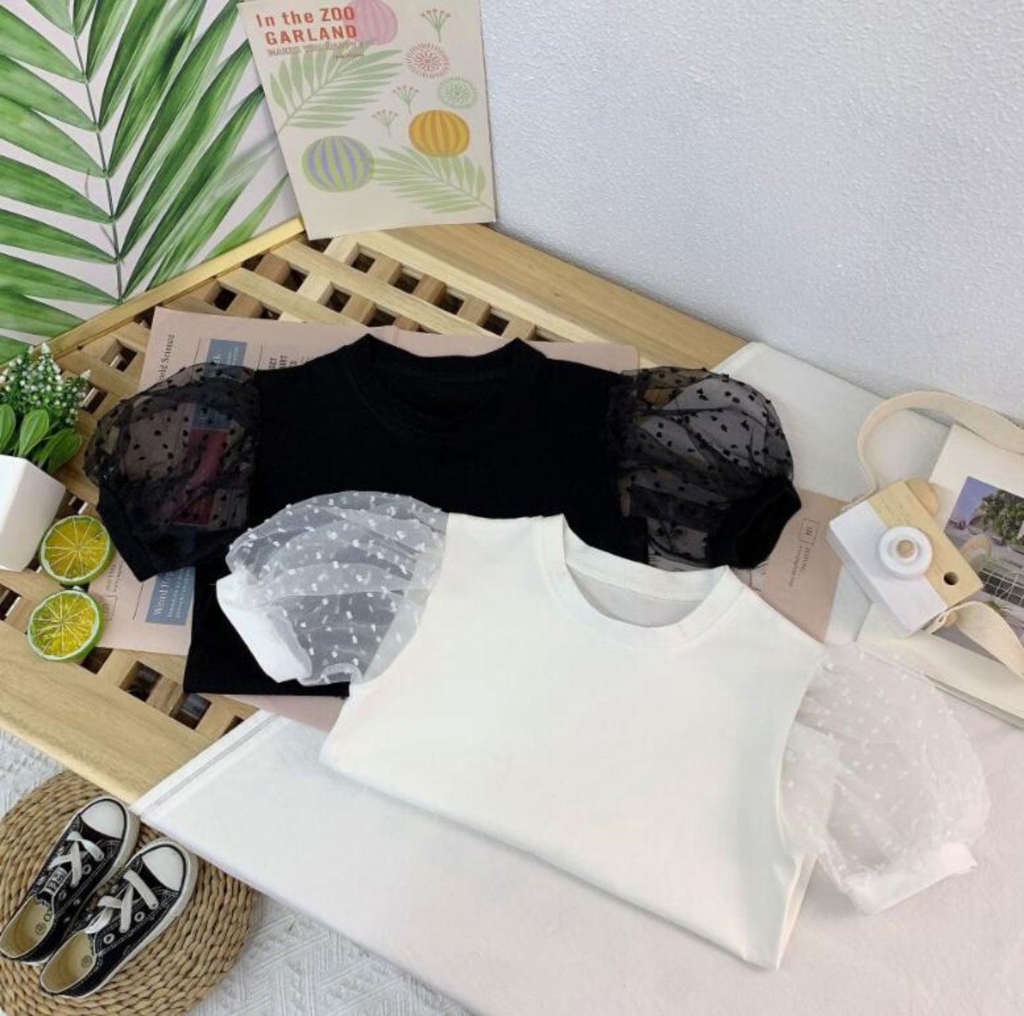【メール便OK】パフスリーブ シースルー シアー Tシャツ wrw25ss100