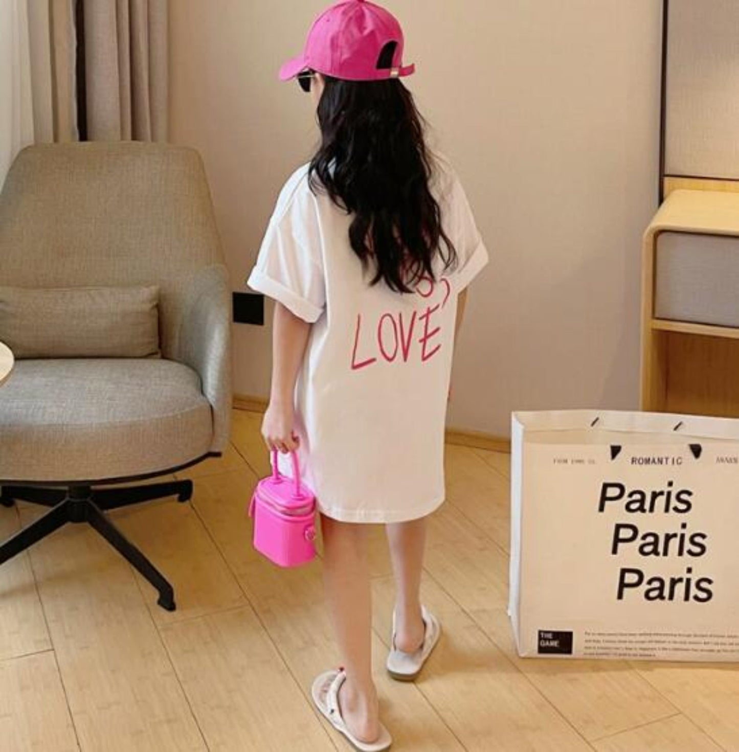 【メール便OK】ロングタイプ レターTシャツワンピース wrw25ss014