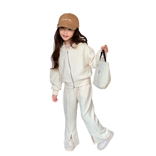 ケーブルニット風リラックスセット　wrw24aw457