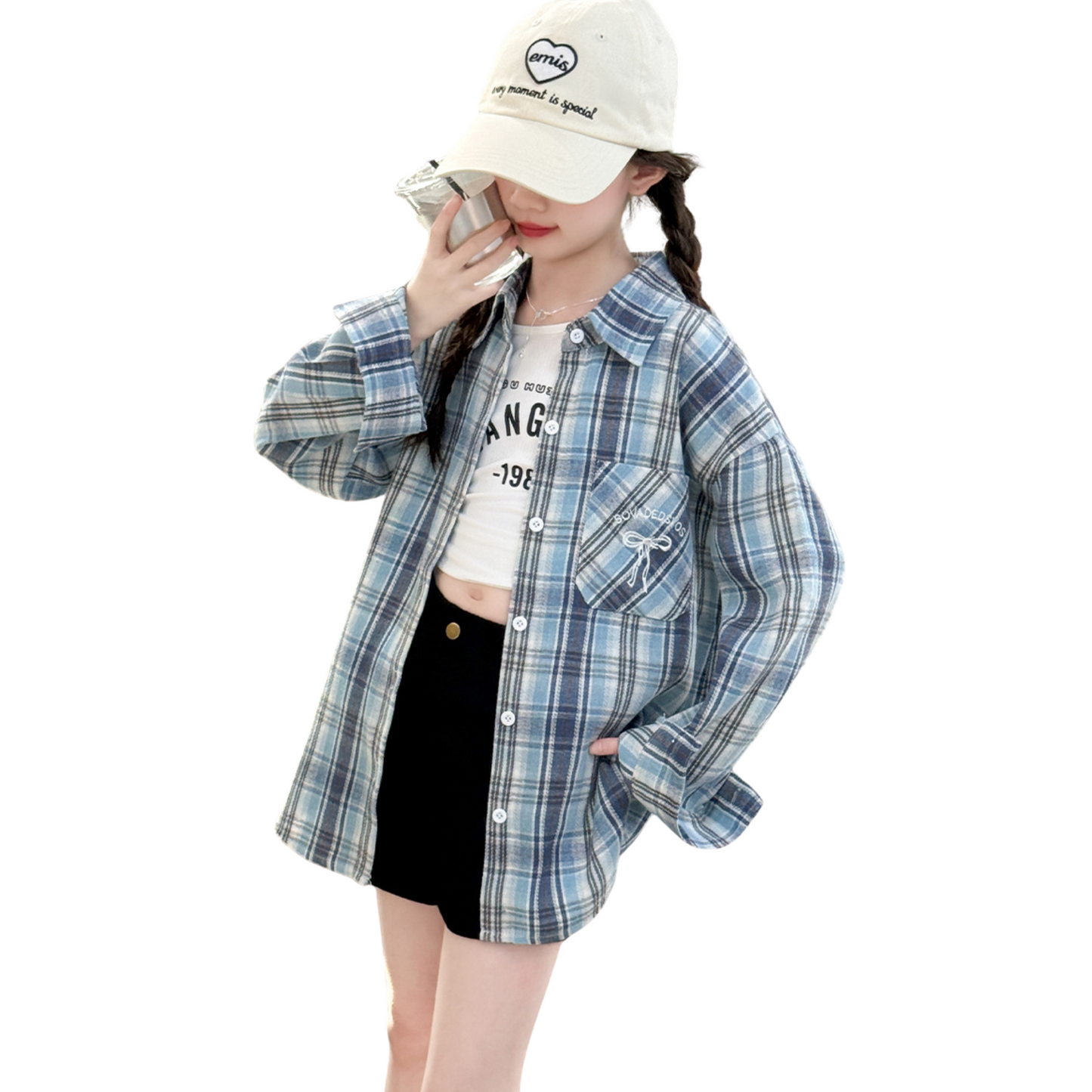 【メール便OK】　今季トレンド長袖チェックシャツ　wrw25aw058