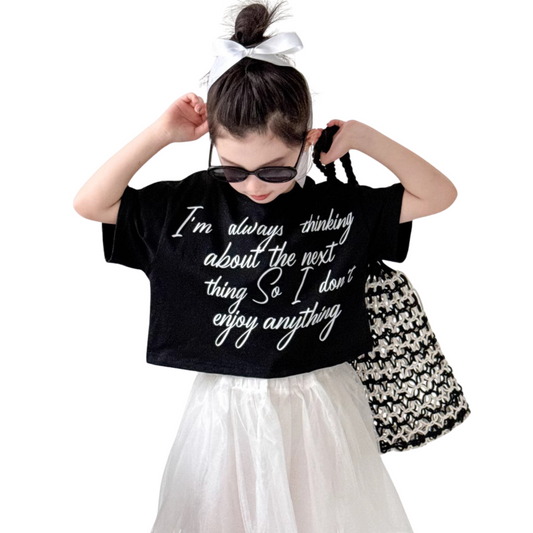 【メール便OK】レターグラフィッククロップTシャツ wrw25ss392