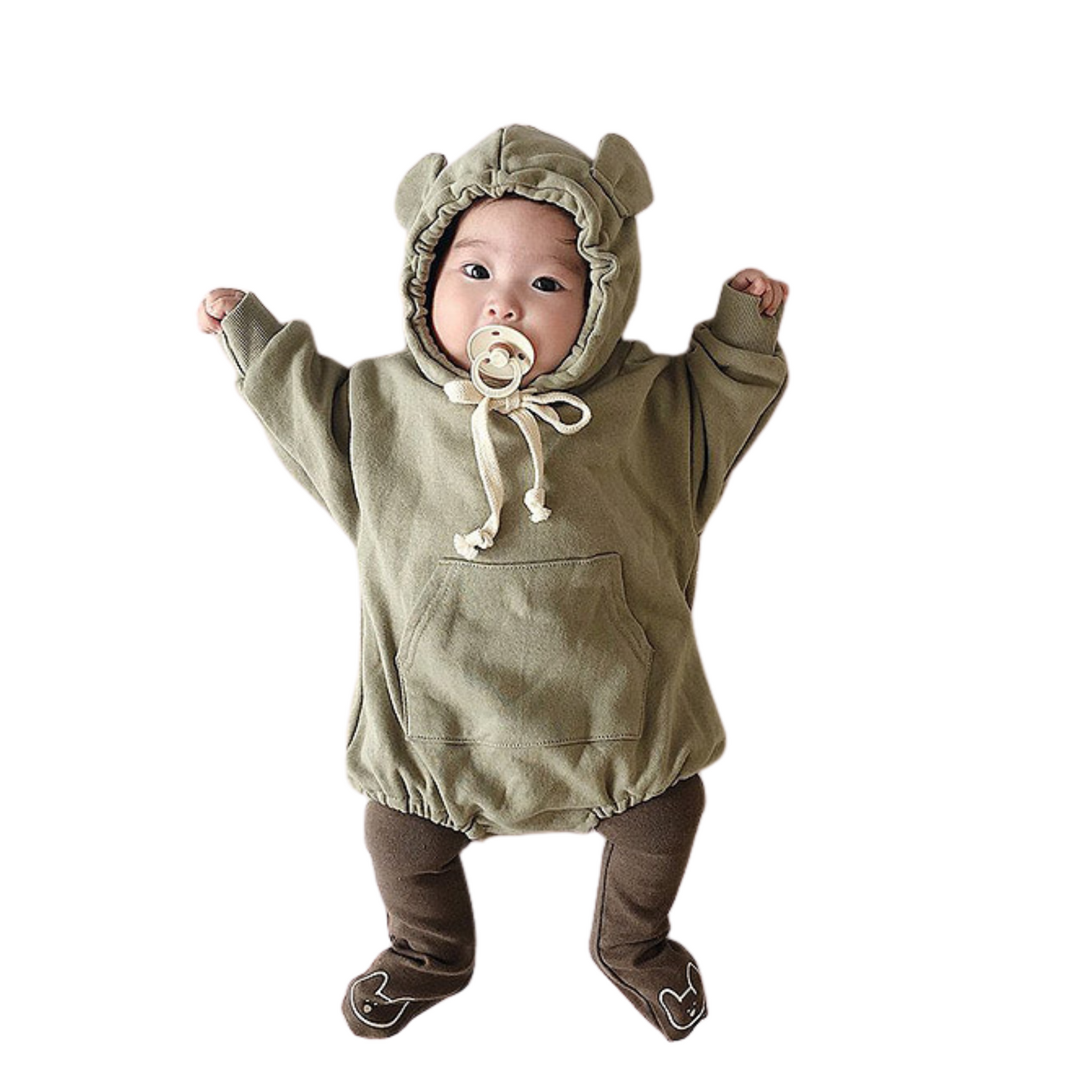 クマ耳ふんわりロンパース   wrw23aw065