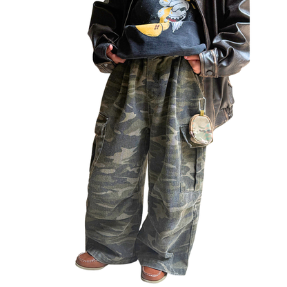 迷彩柄ワイドカーゴパンツ　wrw25aw256