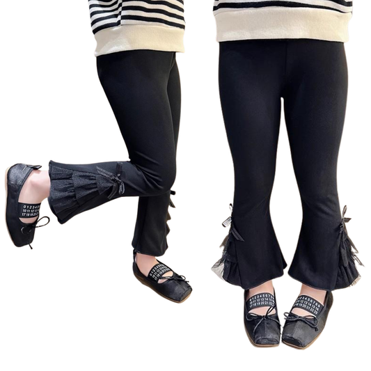 チュールリボン付きフレアレギンスパンツ wrw25sp002