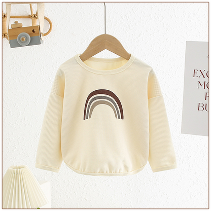 【メール便OK】レインボーワッフルトップス  wrw24aw074