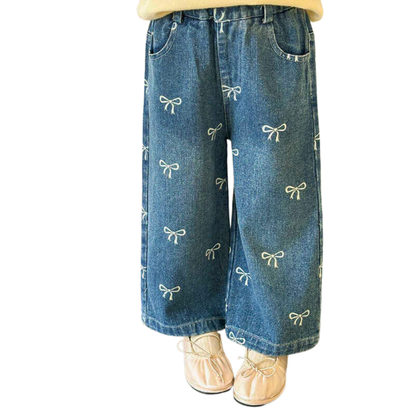 リボン刺繍入りデニムワイドパンツ	wrw1091036
