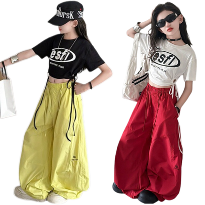 サイドドロスト ロゴ クロップドTシャツ  　wrw1062646