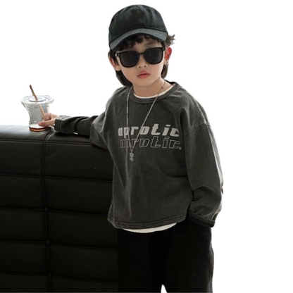 【メール便OK】ヴィンテージ風のフェードカラー長袖ロンT  wrw25aw025