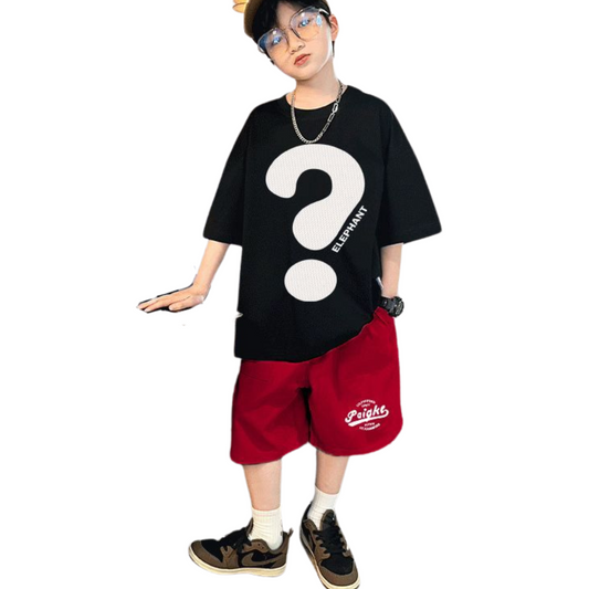 【メール便OK】クエスチョンマークビッグロゴグラフィックTシャツ  wrw25ss333