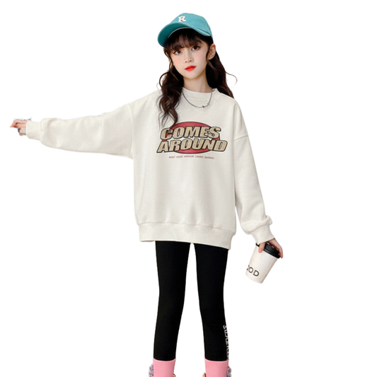 丸首のグラフィックトレーナーロンT 　wrw25aw199