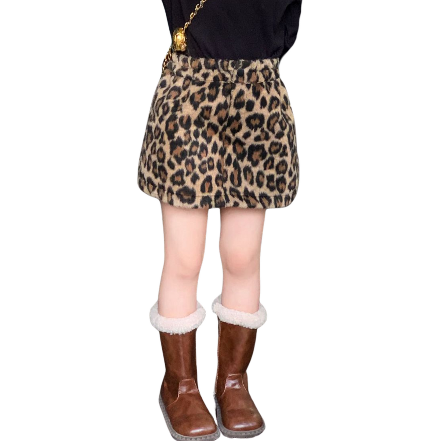 レオパード柄ボアミニスカート　wrw24aw910