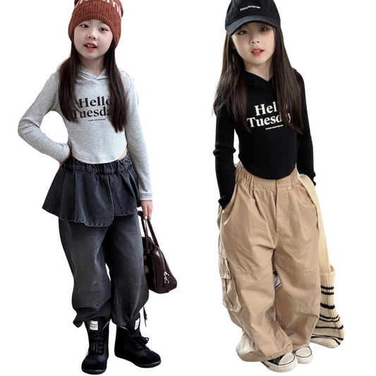 【メール便OK】リブ素材ロゴクロップドフーディ   wrw25aw135