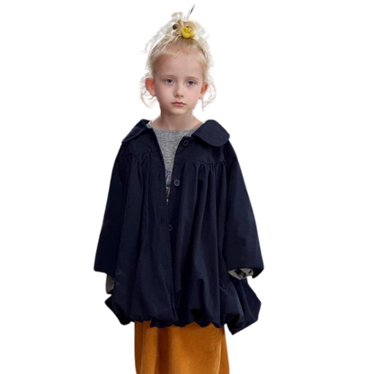 ラウンドカラーバルーンロングコートジャケット wrw25aw109