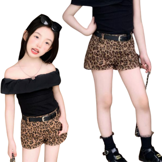 レオパード柄ショートパンツ 　wrw1102196