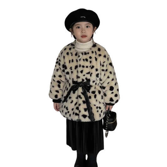 リボン付きフェイクファーコート 　wrw25aw200