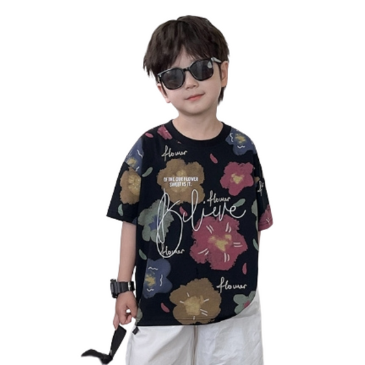 【メール便OK】フラワーキャンバスTシャツ  wrw25ss191