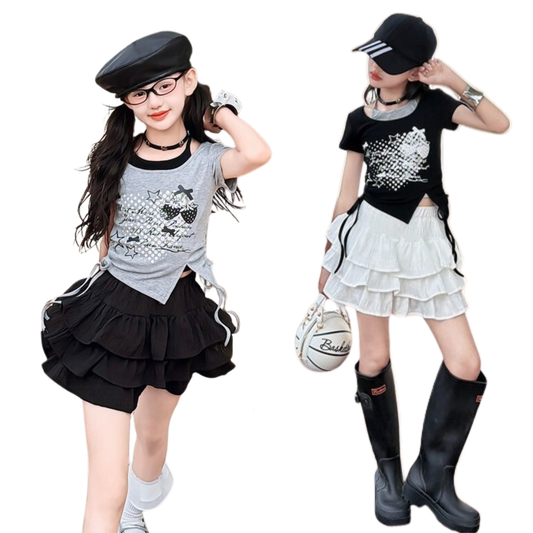 【メール便OK】フェイクレイヤード サイドドロスト イレヘムTシャツ  　wrw1062656