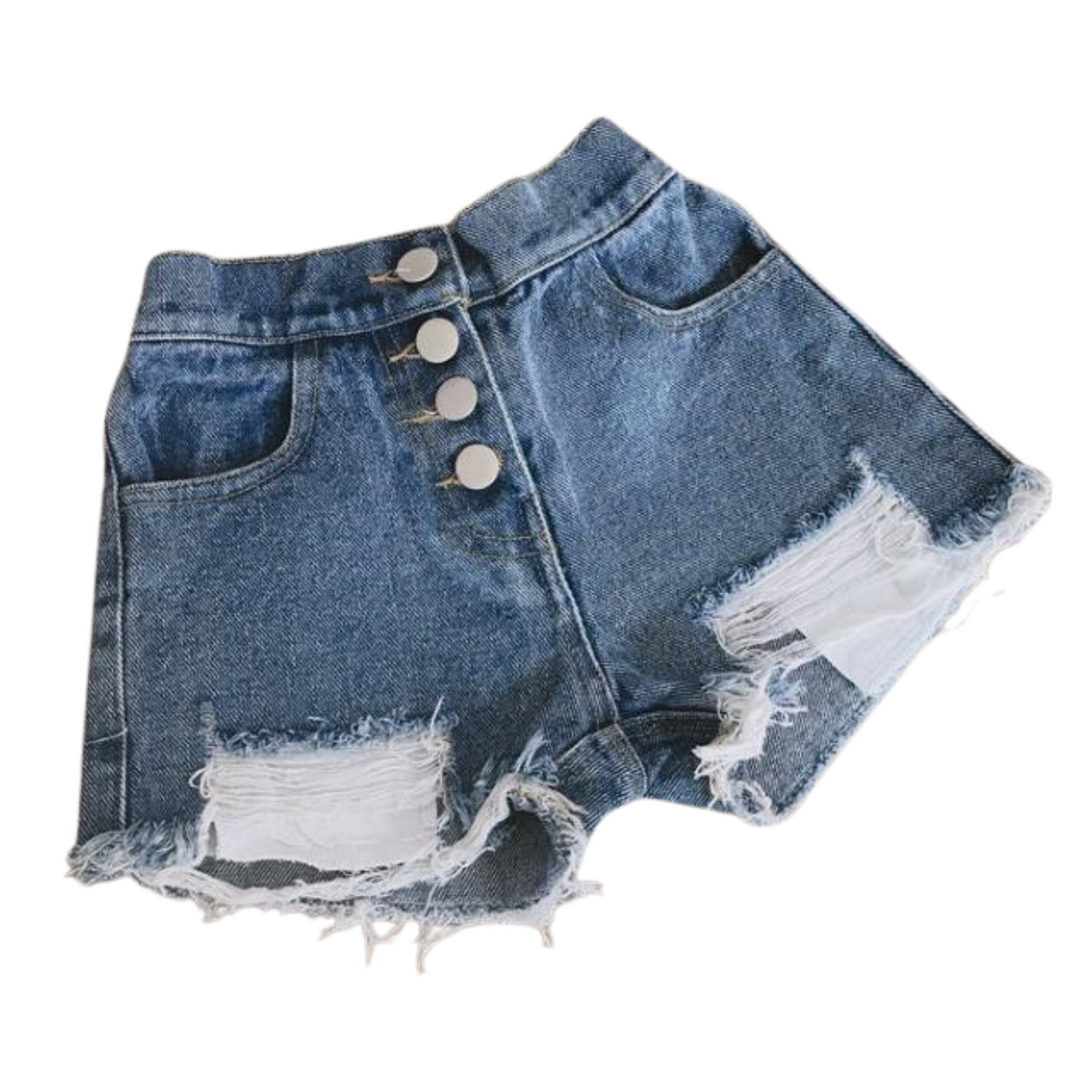 【メール便OK】ダメージデニムショートパンツ　wrw25ss142