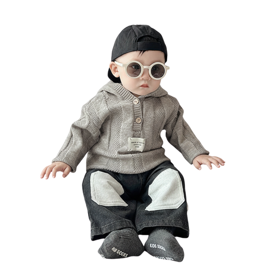 長袖ベビーニットフーディー    wrw25aw170