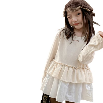 【メール便OK】2段フリル裾ロングT  wrw25aw125