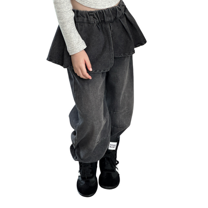 ペプラムフリルデニムパンツ   wrw25aw136