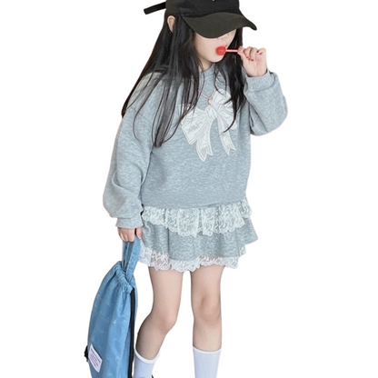 リボンロンTとレーススカートセットアップ　 wrw24aw968