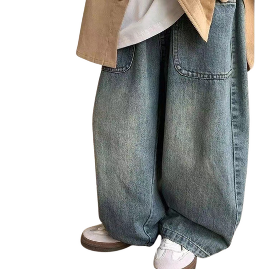 【メール便OK】ポケット付きワイドデニムパンツ　wrw24aw875