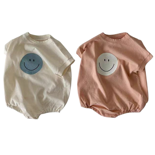 【メール便OK】笑顔半袖ロンパース　wrw25ss105