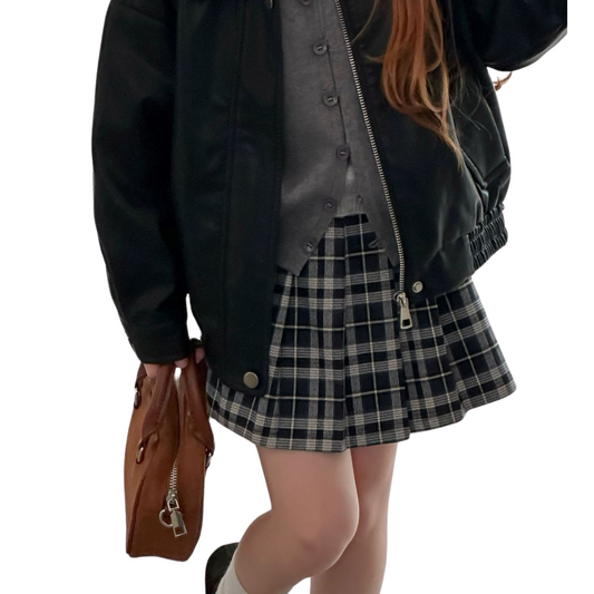 チェックプリーツスカート　wrw25aw092