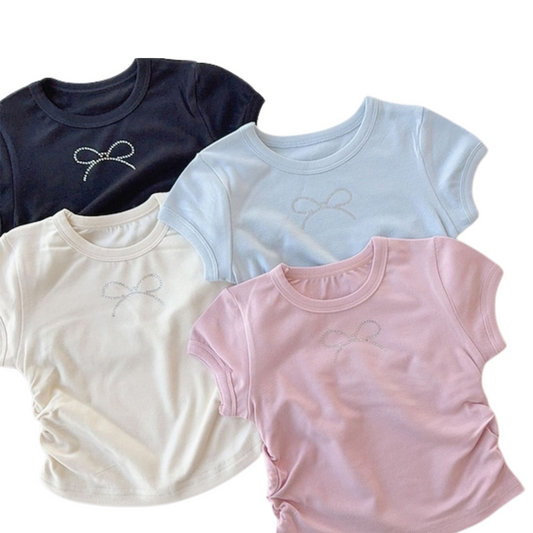 【メール便OK】リボンTシャツ   wrw25ss017