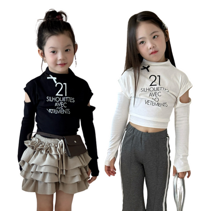 【メール便OK】スリット袖モックネックロンT   wrw25aw029