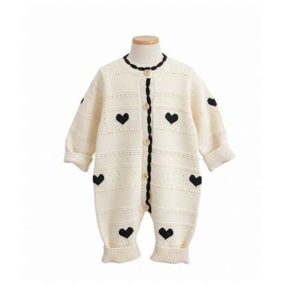 ハート柄長袖ロンパース  wrw25aw130