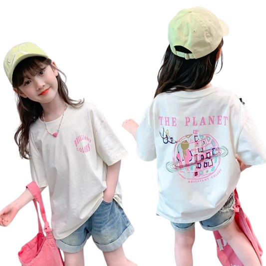 【メール便OK】惑星プリントTシャツ  wrw25ss390