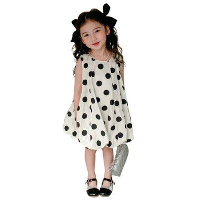 レトロドット・バルーンワンピース	wrw1032096