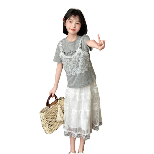【メール便OK】2レイヤースタイルレースビスチェTシャツ  wrw25ss358