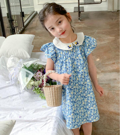 【メール便OK】襟付き 花柄ワンピース   wrw25ss140