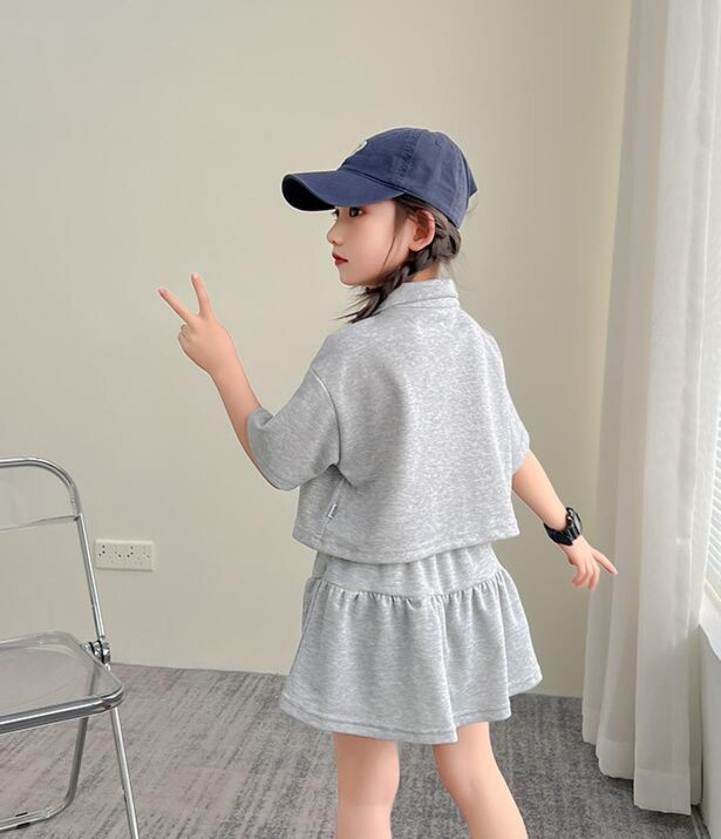 【メール便OK】夏新作英字プリントスポーティーセットアップ   wrw25ss030